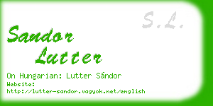 sandor lutter business card
